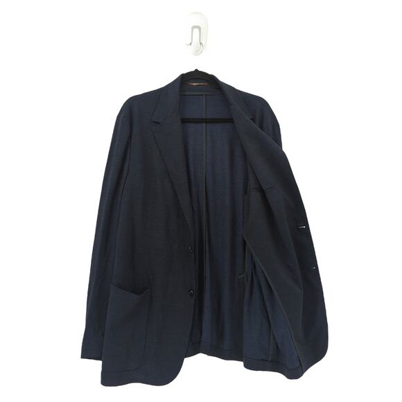 Canali Men US 48 Impeccabile Wool Blend Sports Blazer Blue Micro Check NEW FLAW - Picture 6 of 13